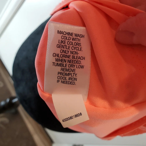 APT. 9 Crewneck Two Layer Short Sleeve Knit Top Shirt Coral Pink Size PL - Picture 8 of 14